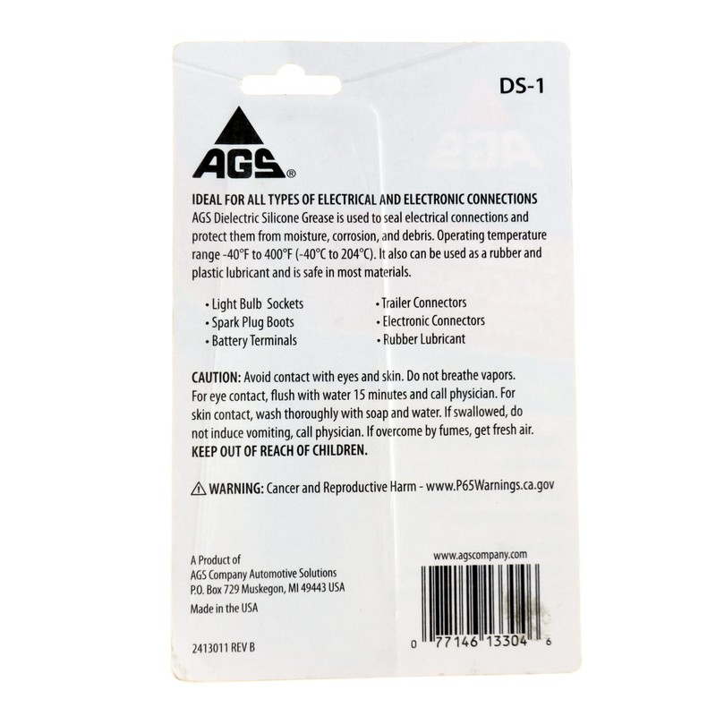 AGS Company Automotive Solutions Dielectric Silicone Grease, 1.25 oz, Seal