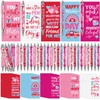 Jetec 50 Sets Valentine's Day Gifts Set Heart Ballpoint Pens