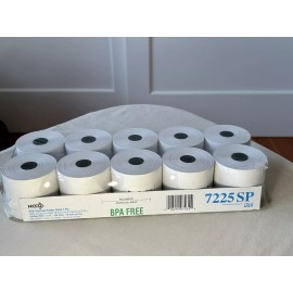 National Checking Company NCCO 7225 SP~POS Thermal Printer Rolls ~1Ply 10 Rolls per Tray~2.25”Wx20