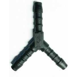 In-Line 5mm Y Piece Hose Tube Connector Joiner Water Pipe-Fuel-Air Repair/Vacuum