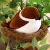 XIZHI Sparrow Plush Toy with Bird's Nest 15.7" Stuffed Animal