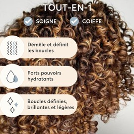Trois For All Curly Hair Cream, Instant Cream with or without Rinse, Curly Hair Product All in 1: Defining Curls, Hair Detangler, Conditioner, Boost Curl, 250 ml