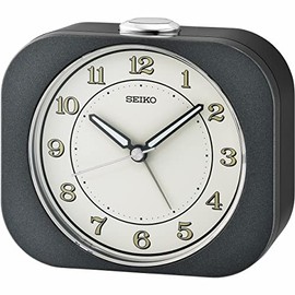 Seiko Kyoda Bedroom Alarm Clock, Metallic Black