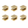 KUMGROT 6pcs Brass Glass Clamp Shower Shelf Clip U Clamp