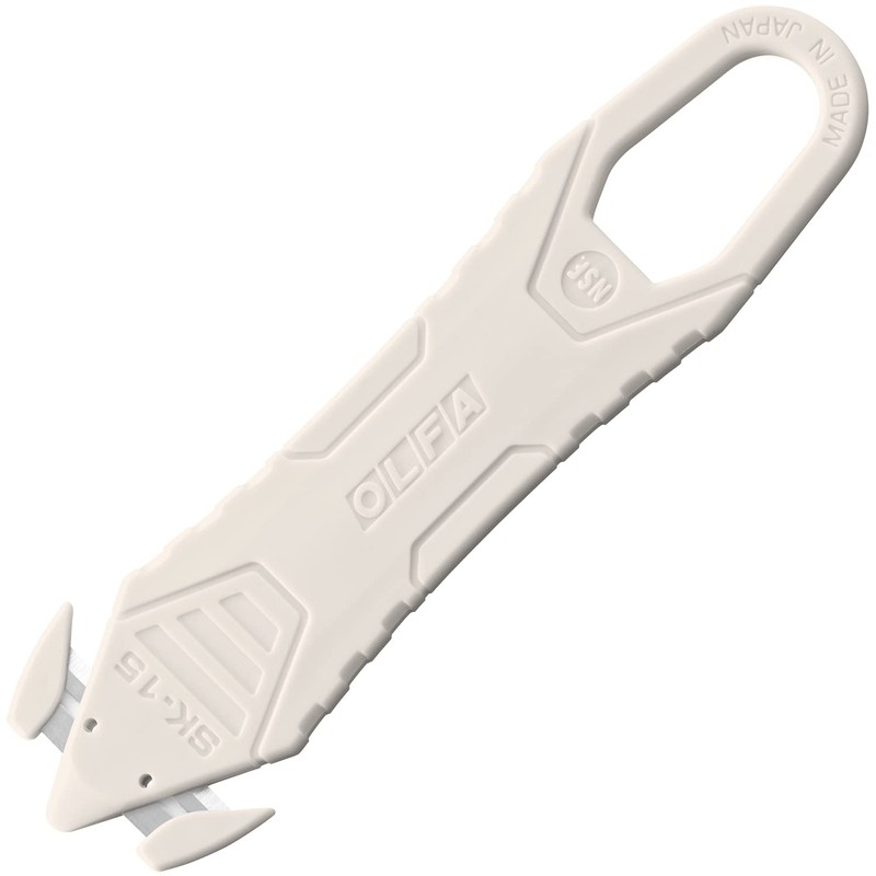 OLFA 238BW-10P Caicone Unpacking Cutter, 10 Pieces, White, Stainless Steel