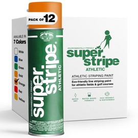 Fox Valley Athletic Hot Orange Field Marking Spray Paint — 18 oz (Pack of 12), Easy-to-Use Water-Based Grass and Turf Field Marking Paint — Ideal for Tennis, Basketball Courts and Athletic Fields