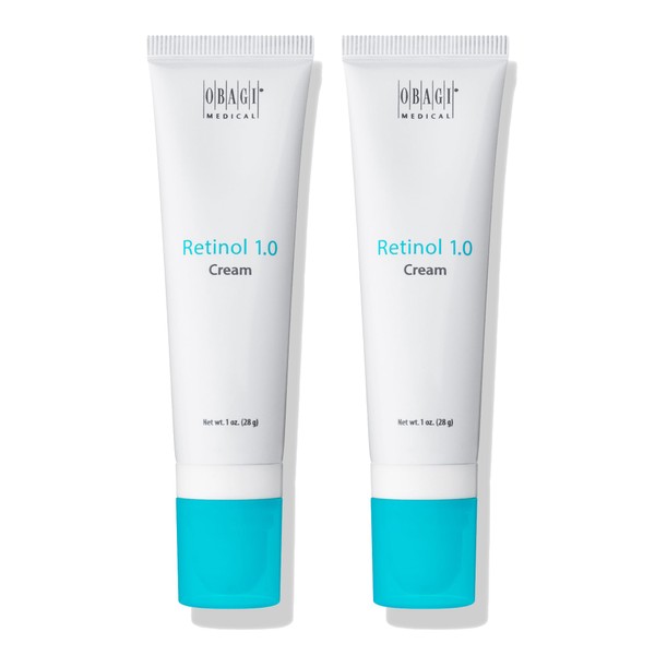 Obagi360 Retinol 1.0 Cream – High Concentration Retinol Helps Reduce the Appearance of Fine Lines and Wrinkles & Smooth Texture with Minimal Irritation – Two Pack, 2 * 1 oz