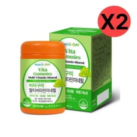 Nutri D Day [Seller Herb Food] Nutri D Day Vita Gumi Multivitamin Mineral 60 x 2 / [셀러허브 식품] 뉴트리디데이 비타구미 멀티비타민 미네랄 60개 X2