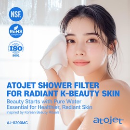 Atojet Filter Showerhead Inspired by Korea’s Beauty Culture – Pure Carbon Filters for Softer Skin & Smoother Hair | Carbon Composite Filter | Single Showerhead (AJ8200MC-SNG-1)