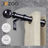 Black Curtain Rods for Windows 72 to 144 Inch, 1''