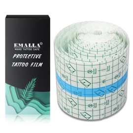 Tattoo Film Aftercare Bandage 4"x 11 Yard - Rayyl Tattoo Film Tattoo Aftercare Bandage Waterproof, Second Skin Tattoo Cover up Tape Transparent Film Healing Protective (4"x 11 Yard)