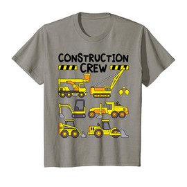 Kids Construction Crew Worker Excavator Shirt Toddler Boys Girls T-Shirt