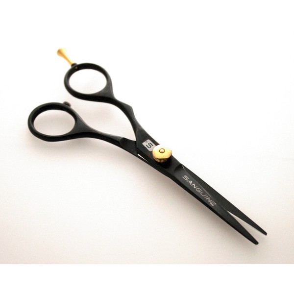 5.5" Black Rainbow Left Handed Hair Scissors