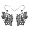 Enamel Alloy Chubby Cat Earrings Kitten Drop Dangle Fashion Jewelry