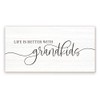 Life Is Better With Grandkids Rustic Wood Farmhouse Wall Sign