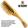 Kent KB Woodyhog Travel Size Detangling Brush Beech-wood Travel Brush,