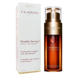 Clarins Double Serum Complete Age Control Concentrate With Tumeric - 1.6 Fluid Ounces Luxury Size                                                     
