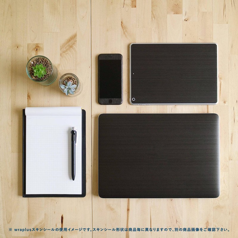 wraplus Skin Seal Compatible with Pixel9 Pro [Black Brushed Metal]