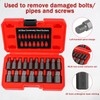 17Pcs Screw Extractor Set Hex Head Easy Out Bolt Extractor