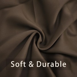 Tier Curtains Blackout Coffee Brown 36 inch Room Darkening Kitchen Window Curtains Over Sink Bathroom Basement Short Curtain Small Cafe Curtains Window Treatment Set 2 Panels Rod Pocket 36" L