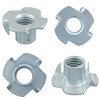 Drive-in Nuts with 4 Drive-In Tips, Galvanised Steel, Choice of