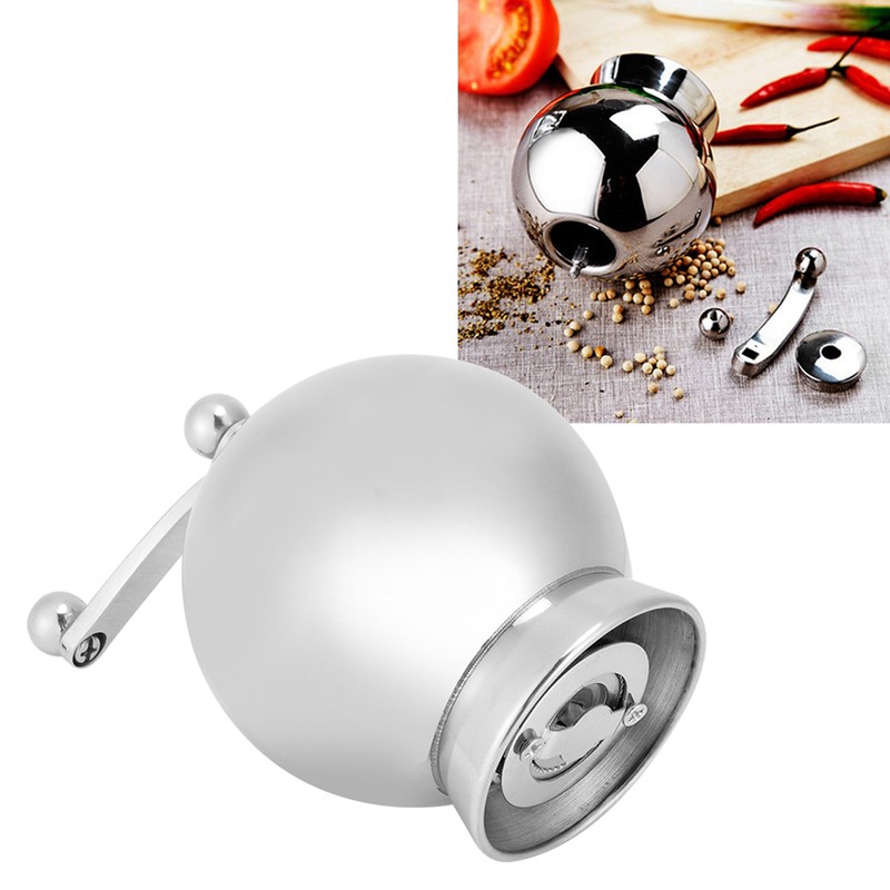 Portable Stainless Steel Pepper Mill Spice Grinder Household Kitchen Tool