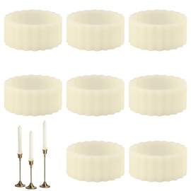 Rubber Taper Candle Holders - 8 PCS Silicone Candle Grips & Huggers Rings Holders, Taper Candles Grippers Stay Put Candles Ring Hugger Gaskets for Upright Fitters in Candle Holders and Cups Secure