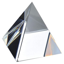 Pavike Optical Prism 2.6 x 2.3 inches (6.5 x 5.9 cm) Crystal Optical Glass Prism, Square Weight, Rainbow Effect Photography Prism, Photography Prop, Used for Physics Experiments, Spectra Education