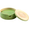 Randwyck Round Spun Bamboo Coasters in Holder, Green, 4-Piece
