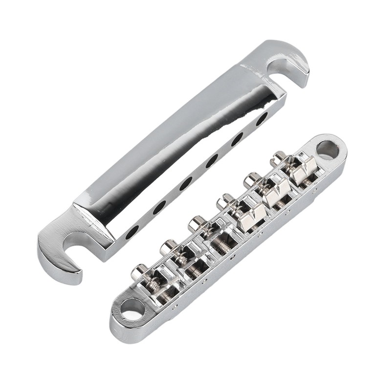 Vintage Guitar Bridge Set Stop Bar Tailpiece 6 Strings Electric