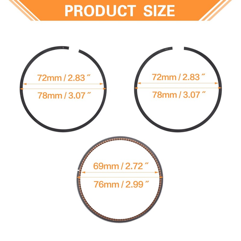 75mm Piston Ring Set for Honda CBR1000RR CBR 1000 RR