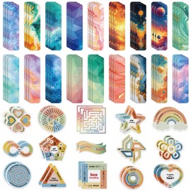 Marspark 84 Pieces Anxiety Sensory Stickers with 2 Textured Anxiety Relief Sensory Strips Mindfulness Calming Sticker for Adults & Teens Stress Relief Office Classroom School Counselor Supplies