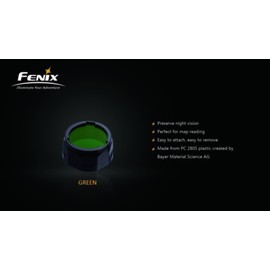 EdisonBright Fenix Filter Adapter, Green AOF-S-Green BBX3 Battery Case for PD35, PD12, UC35