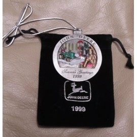 John Deere #4 in series -- 1999 John Deere Pewter Christmas Ornament - NEW