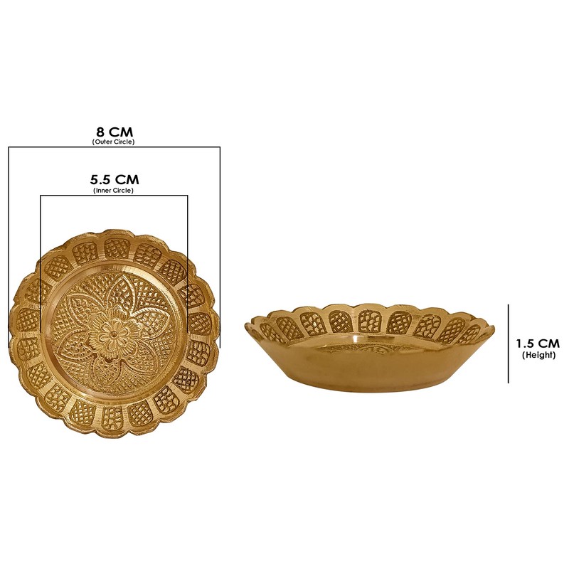 Craftsman Satvik Handmade 6 Pc 8 cm Nakashi Bhog Thali