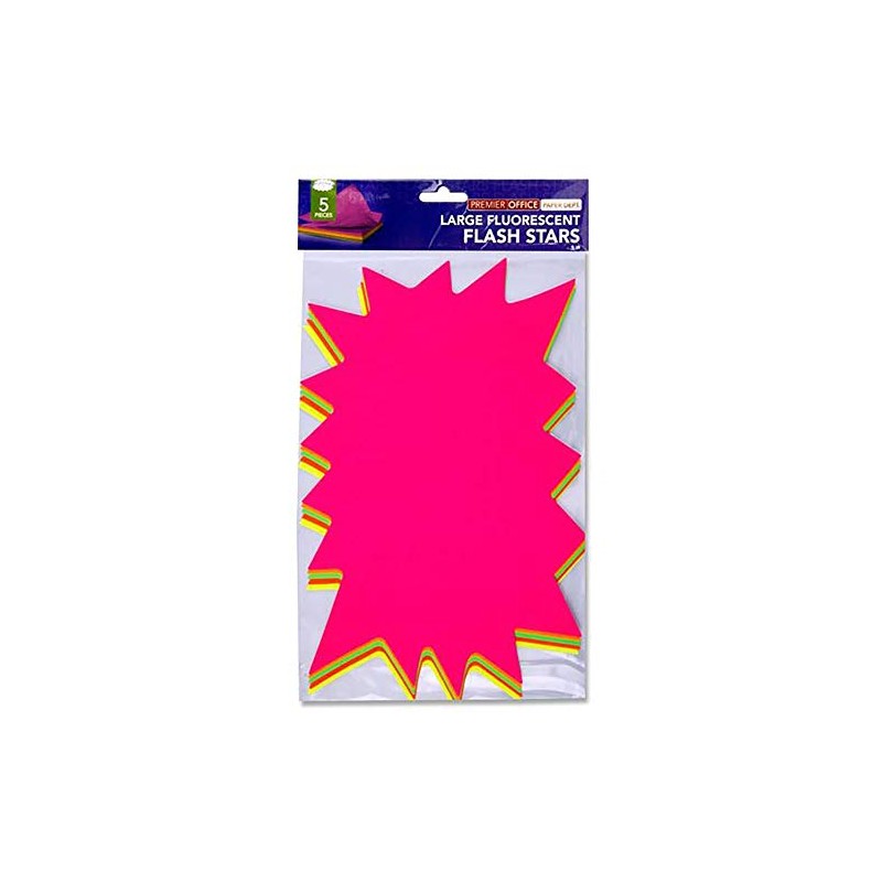 Premier Stationery Premier Depot Large Flash Star (Pack of 5),