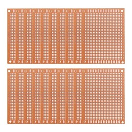 uxcell 7x9cm Single Sided Universal Paper Printed Circuit Board for DIY Soldering Brown 20pcs