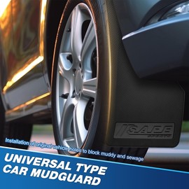 QUYDDC 4 Pcs Universal Black Soft Rubber Mud Flaps - Prevent Mud Splashes, Enhance Appearance, Easy Install, Waterproof & Scratch Resistant - Ideal for Sedan SUV and Urban/Suburban Cars -Safe
