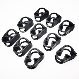 10PCS Black Adjustable Plastic Hose Clamps 6-12mm/1/4''-1/2'' Shut off Plastic Pinch Clamp Siphon Hose Flow Control Valve Laboratory Tube Clamp