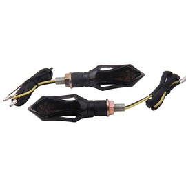 MotorToGo Black Smoke Lens Turn Signals LED Lights Blinkers Indicators Compatible for 2008 Suzuki SV650