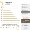 QOGRISUN 5 Pack Solid Brass Cabinet Pulls, 7-9/16 Inch Hole