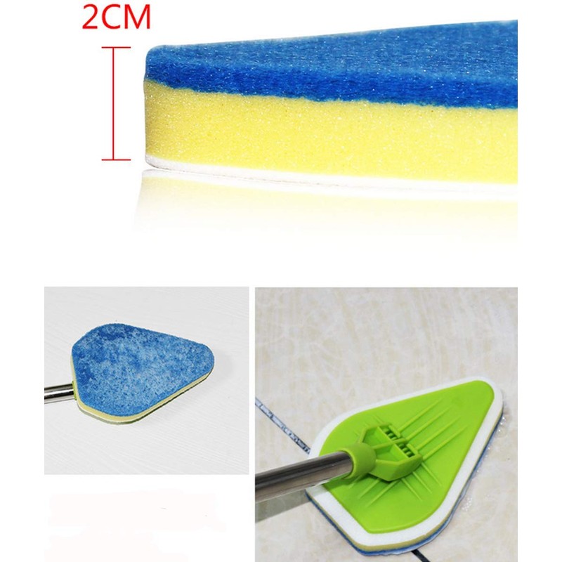 Rluii Shower Scrubber/Bathtub Cleaner and Kitchen Brush/Extendable Tile Scrubber Glass