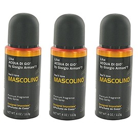 Parfums De Coeur Ltd 2608 Body Spray Mascolino 3 pack