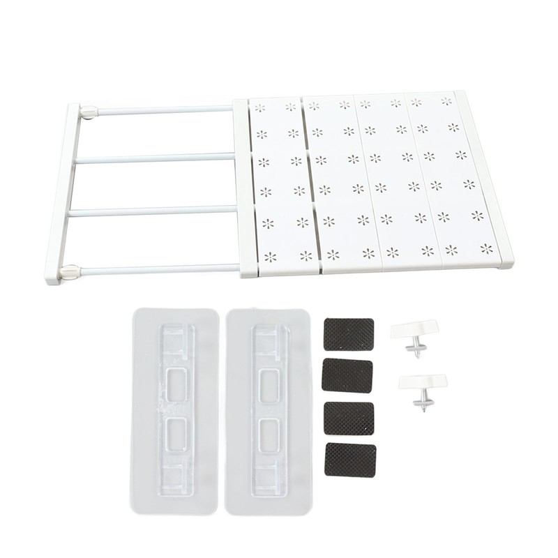 Tension Shelf Adjustable Space Saving Expandable Closet Organizer Dividers for