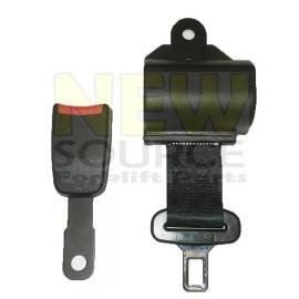 Aftermarket SEAT BELT 43"+ STEEL ROD 3"  BLACK RETRACTABLE CONFORM ECER16 CS012-BLACK