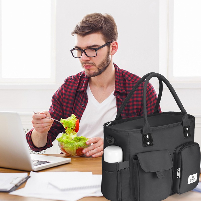 Hafmall Large Insulated Lunch Bag for Women Men, Leakproof Lunch
