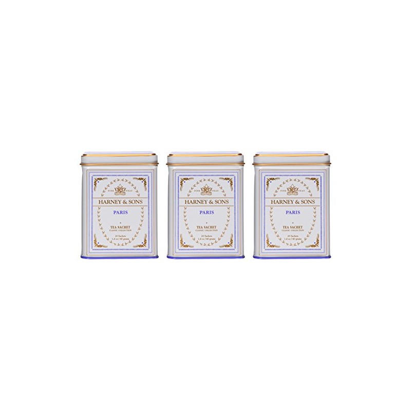 Harney & Sons Paris Black Tea Sachet Collection, All Natural