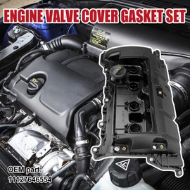 FEXON Cylinder Head Valve Cover with Oil Filler Cap for Mini Cooper 2007-2015 /Cooper Paceman 2013-2016 /Cooper Countryman 2011-2016 Base R55-R61 N12 N16 engines Replace 11127646554