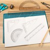 Tenare 18 Pcs Plastic Clear Ruler Math Set Includes Protractor,