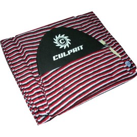 Culprit Surf Protective Pocket Surfboard Socks with Round Nose (Red/Black/White, 10')